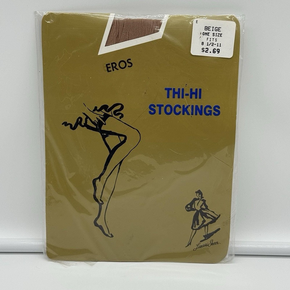 Vintage‎ Eros Luxuri Sheer Thi- Hi Stockings One Size